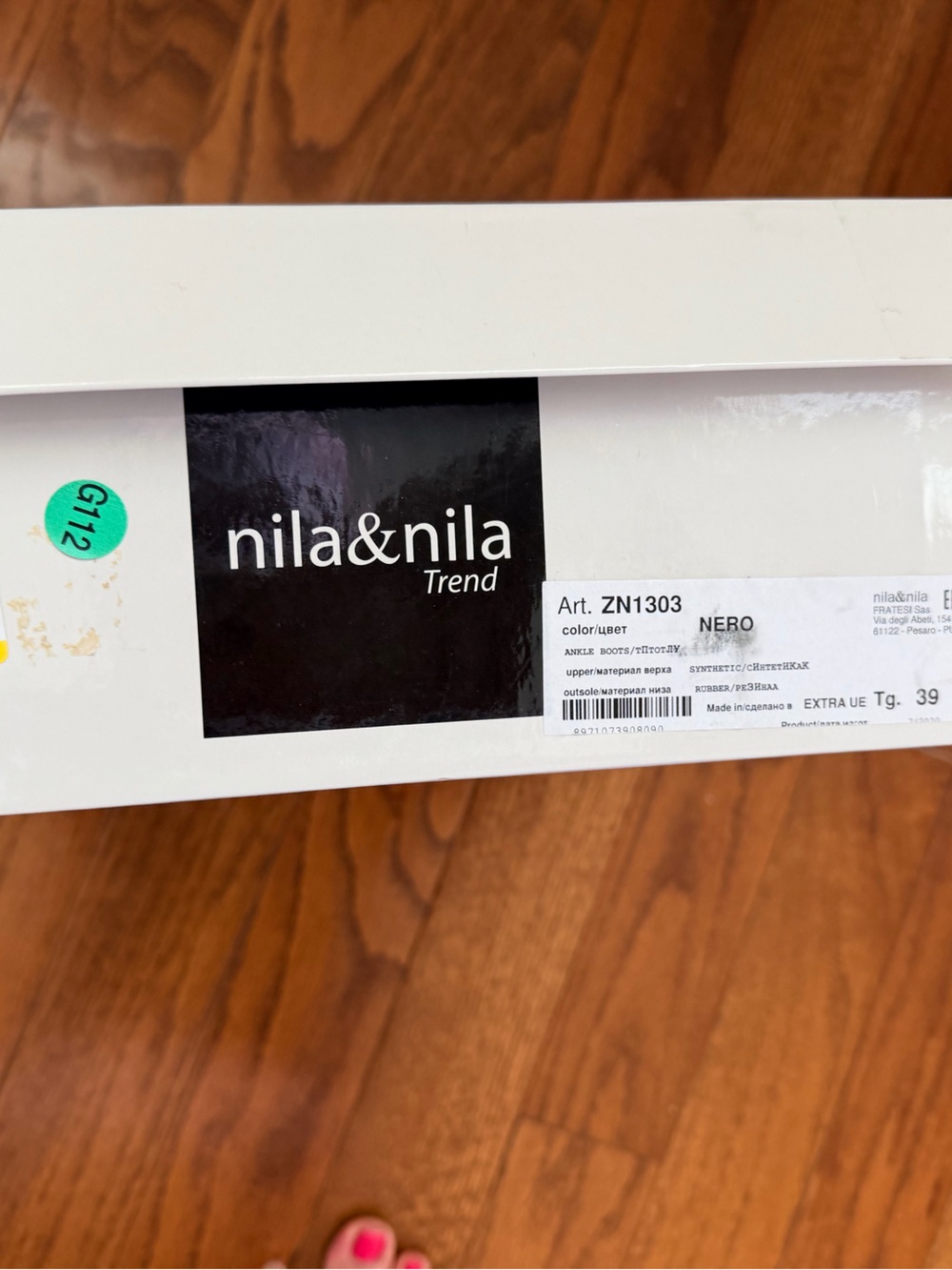 Nila & Nila Italian White Sock Sneakers with 'AIRBORNE_1991' Accent - Picture 11 of 11
